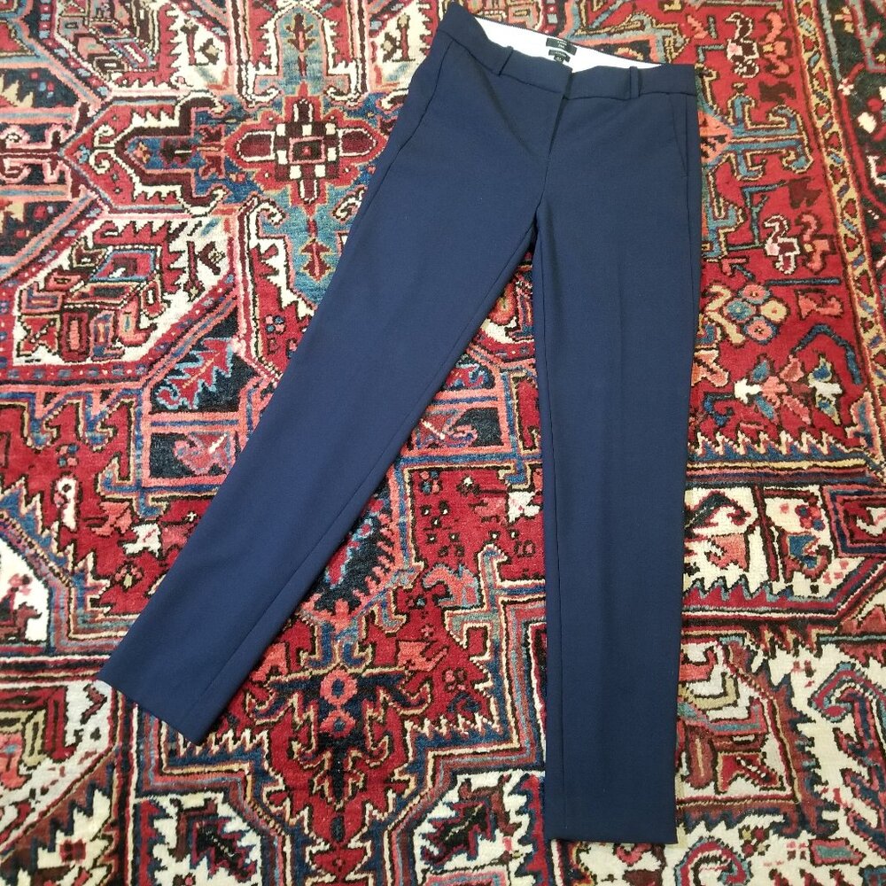 J. Crew Full-length Cameron Pant in four-season Stretch – Navy Blue – 6T Tall